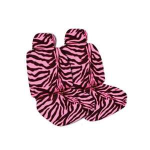    2 Animal Print Low Back Seat Covers   Pink Zebra: Automotive