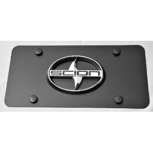  Toyota Scion 3D Black steel License Plate: Automotive