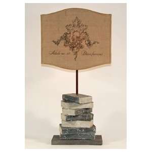   Aidan Gray Stacked Books Table Lamp with Half Shade: Home Improvement