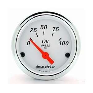 Auto Meter 1327 Arctic White 2 1/16 0 100 PSI Electric Oil Pressure 