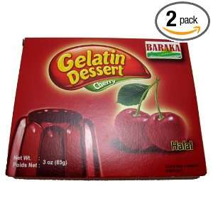 Baraka Halal Gelatin Dessert Two Packs of 85g Cherry  