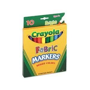    Fabric Markers Ten Assorted Bright Colors 10/Box: Office Products
