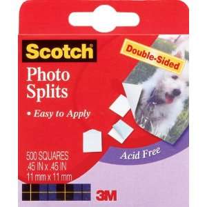 Scotch Photo Splits Double Sided 500/Pkg .45X.45   626611:  