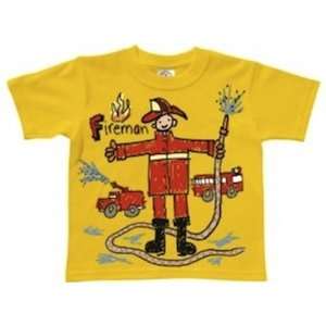  Fireman Toddler Tee Shirt in Gift Box (3T): Everything 