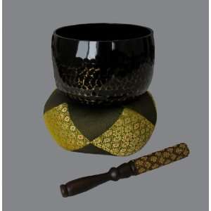  Hammered Brass Gong Bowl Set   6 dia.: Kitchen & Dining