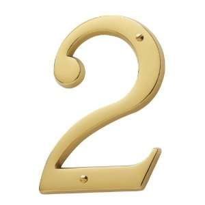   Hardware Lifetime Polished Brass Address Numb Patio, Lawn & Garden