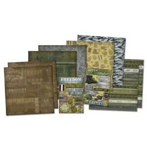  12x12 SCARP KIT 10PC MILITARY Papercraft, Scrapbooking 