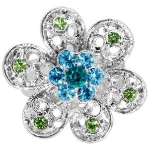  Persuasive Petals Flower Adjustable Ring Jewelry