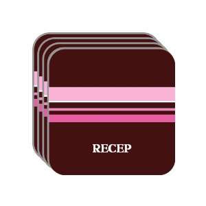 Personal Name Gift   RECEP Set of 4 Mini Mousepad Coasters (pink 