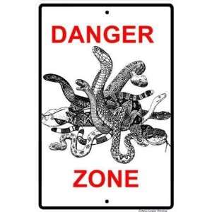  Snakes Danger Zone Sign Patio, Lawn & Garden