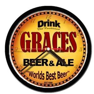  GRACES beer and ale cerveza wall clock: Everything Else