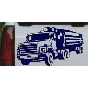 Logging Truck Business Car Window Wall Laptop Decal Sticker    Navy 