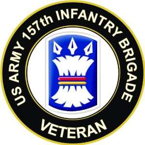  US Army Veteran 157th Infantry Brigade Decal Sticker 5.5 