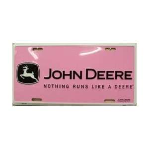   070 John Deere PINK   Nothing Runs Like a Deere License Plate   8995