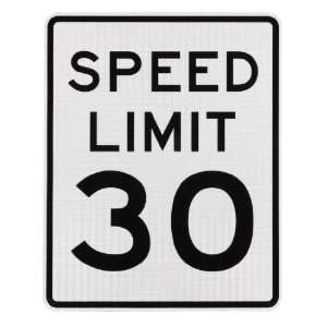  Elderlee, Inc. 9618.21 Speed Limit Sign, 30 MPH, MUTCD R2 