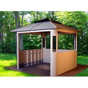   Accents Plastics Half Wall Gazebo 10 X 10 Patio, Lawn & Garden