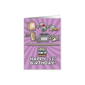  33 Years Old, Happy Birthday Card Toys & Games