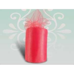   Tulle Spool Red 6 Inch X 100 Yards (300 Feet) Roll 