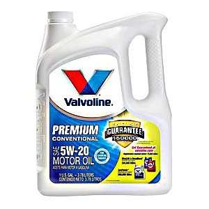 Valvoline vv142 5W 20 Premium Conventional Motor Oil, 1 Gallon   Pack 
