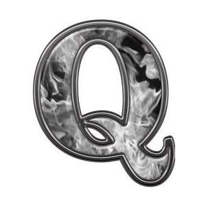  Reflective Letter Q with Inferno Gray Flames   10 h 
