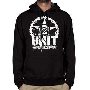  Unit Destroy Zip Up Hoodie   Small/Black: Automotive