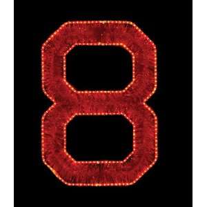  Lighted Holiday Display 1565 Red 8 Red Number 8   RL LED 