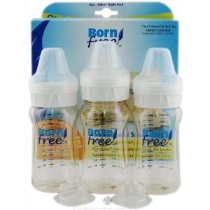  BornFree Plastic Bottle Triple Pack, 9 oz 1 kit: Baby