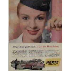  1957 Chevrolet / Hertz Rent a car Ad, A3992. Everything 