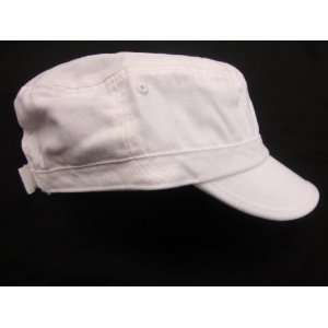   Cotton Twill Cap military style Castro Cap white: Everything Else
