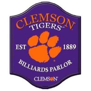  Clemson Tigers Pub Style Billiard Parlor Sign: Sports 