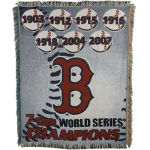  MLB Boston Red Sox 7 time World Series Champions Blanket 