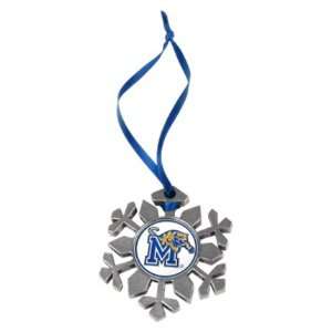  Memphis Tigers Snowflake Ornament (Set of 2): Sports 