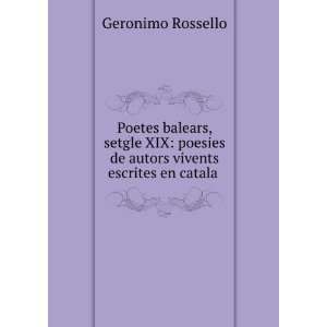 Poetes balears, setgle XIX poesies de autors vivents escrites en 
