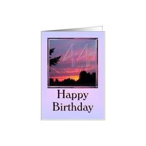  44th Birthday Amazing Pink Sunset Card: Toys & Games
