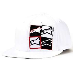  Alpinestars Fours Flexfit Hat , Color White, Size Sm Md 