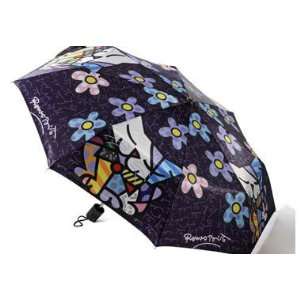  Romero Britto Travel Size Umbrella Cat/flower Everything 