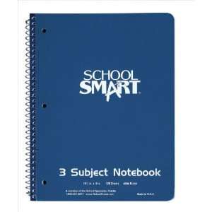 School Smart Spiral Bound 1 Subject Notebook   8 x 10.5 Inches   40 