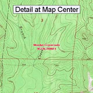  USGS Topographic Quadrangle Map   Moodys Crossroads 