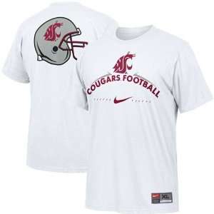   Washington State Cougars White Practice T shirt: Sports & Outdoors