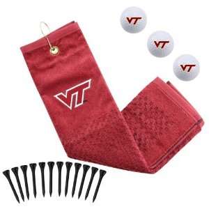  Virginia Tech Hokies Embroidered Golf Towel, Golf Balls 