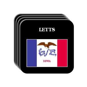  US State Flag   LETTS, Iowa (IA) Set of 4 Mini Mousepad 