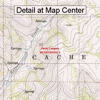  USGS Topographic Quadrangle Map   Peck Canyon, Utah 