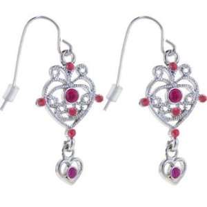  Passionate Pink Ecelctic Heart Earrings: Jewelry