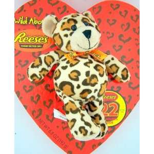 Reeses Peanut Butter Cup Heart Candy Box Chocolate w/ Leopard Stuffed 