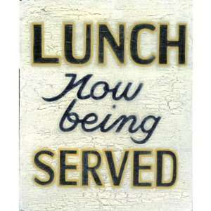 Lunch Now Being Served Vintage Style Wooden Sign Kitchen 