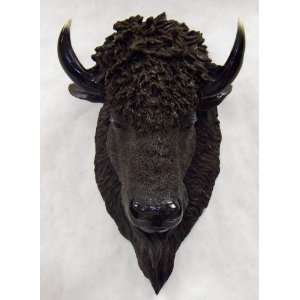  Brown Buffalo Bison 3 Dimensional Wall Art Statue