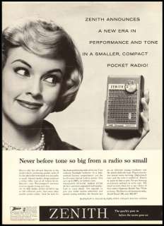 1963 vintage ad for Zenith Portable Radios 408  