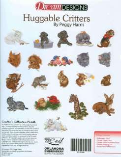 OESD 838 Huggable Critters By Peggy Harris Embroidery Card