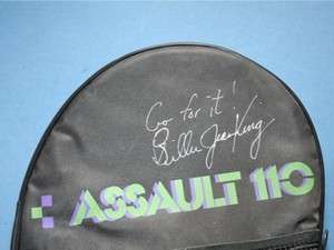 BILLIE JEAN KING Spalding Tennis Racket AUTOGRAPH case  