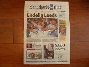 2011/12 SANDEFJORD V LEEDS UNITED SANDEFJORS BLAD PAPER  